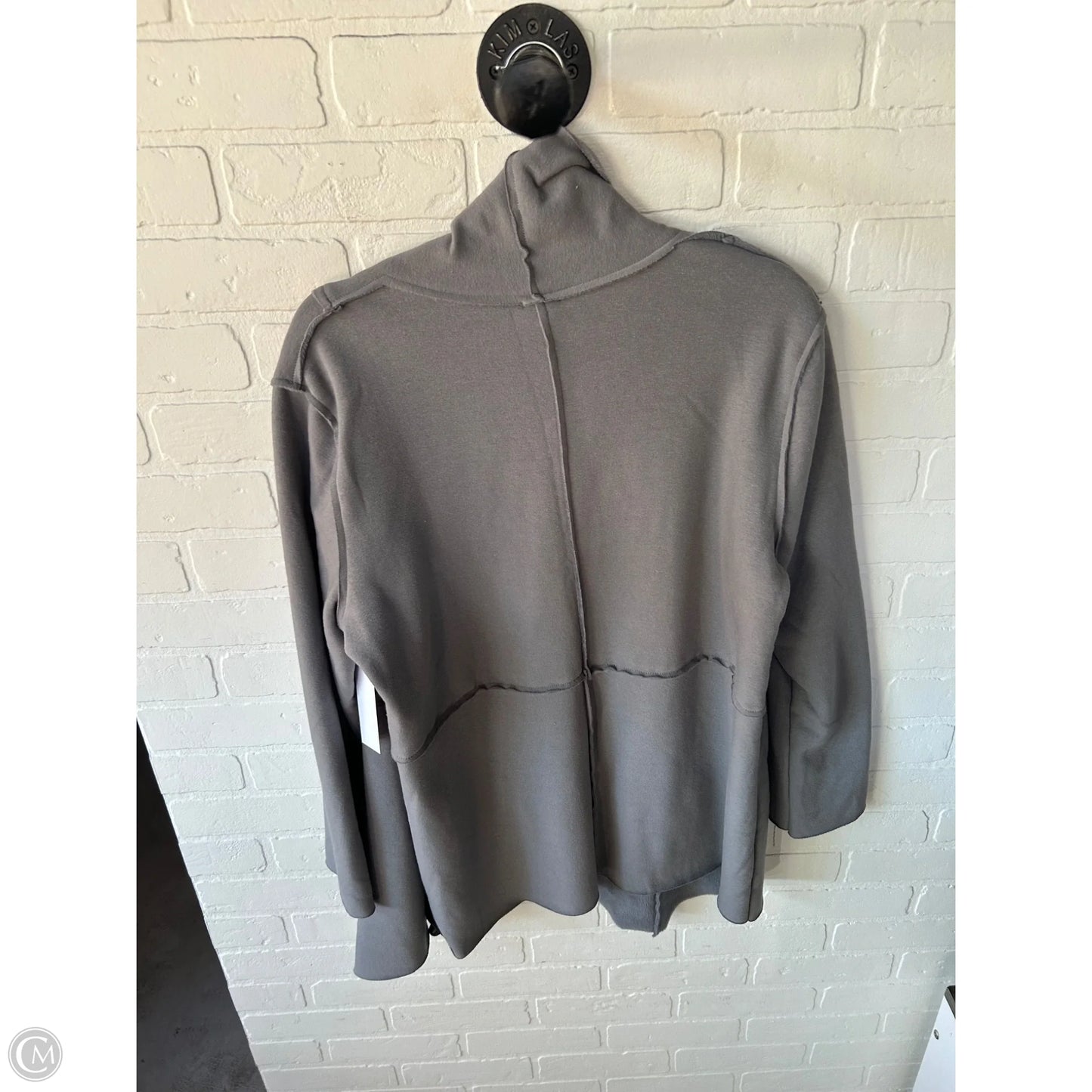 Sweater Cardigan By Chicos In Grey, Size: L