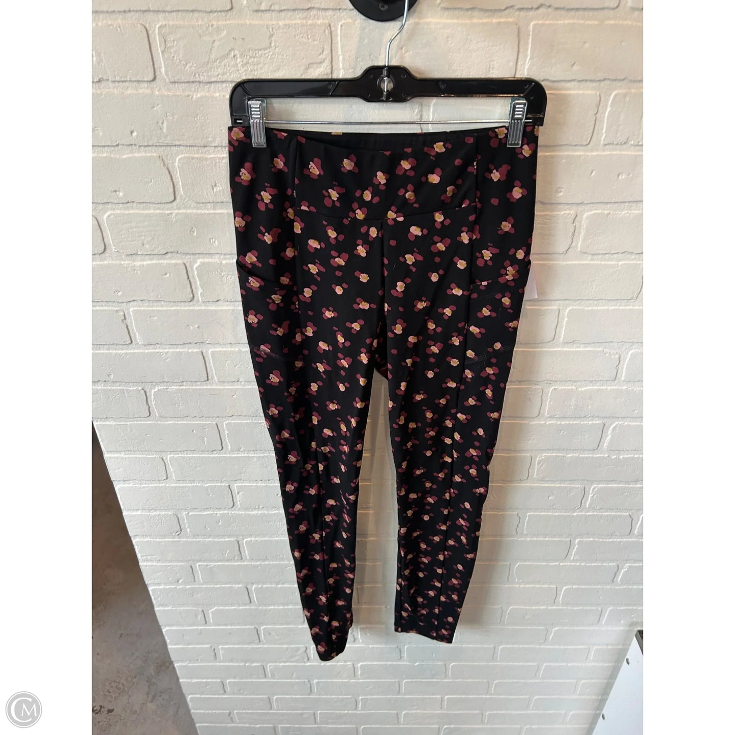Pants Leggings By Cabi In Black & Pink, Size: 4