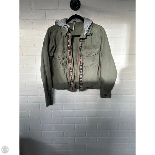 Jacket Shirt By Free People In Green & Grey, Size: Xs