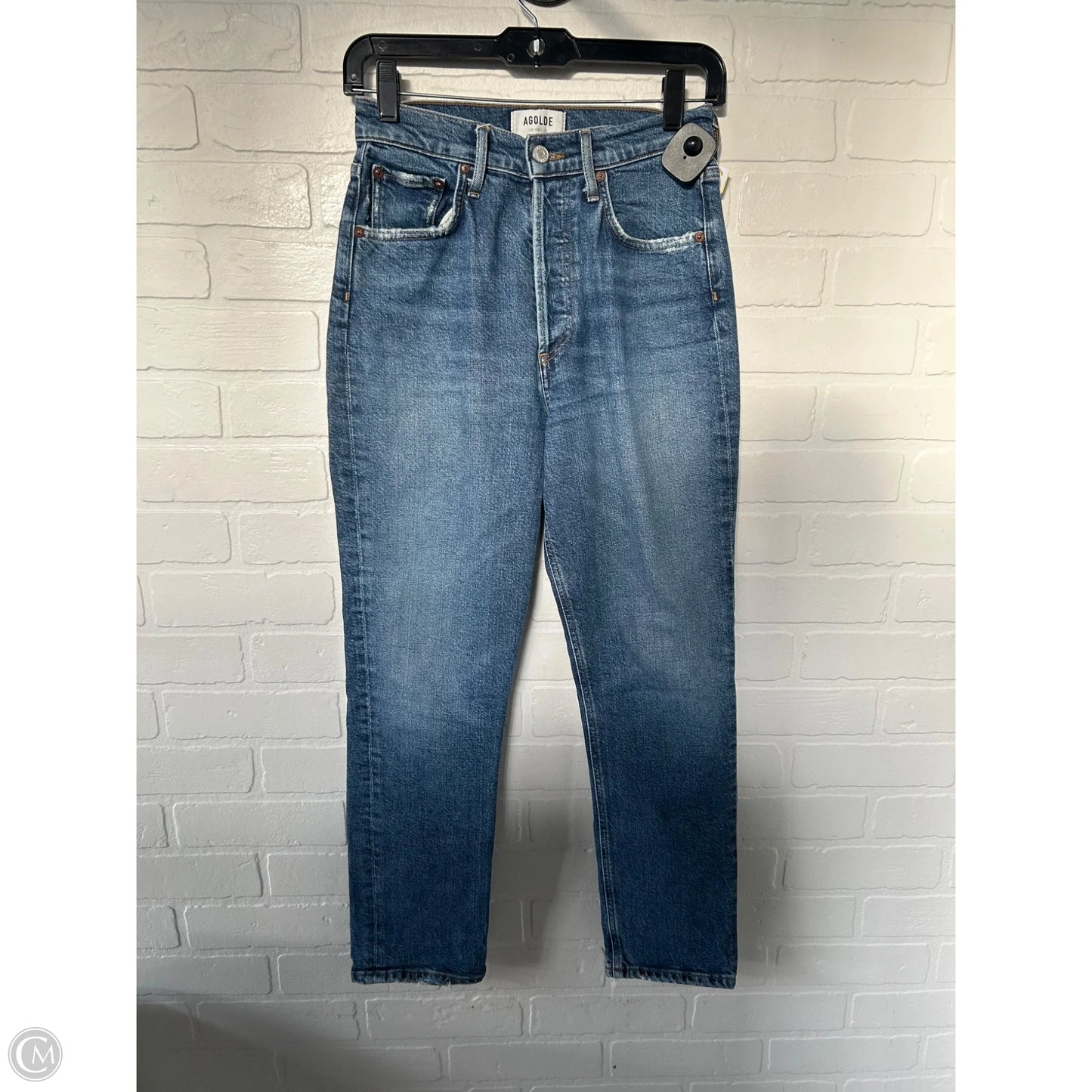 Jeans Straight By Agolde In Blue Denim, Size: 0