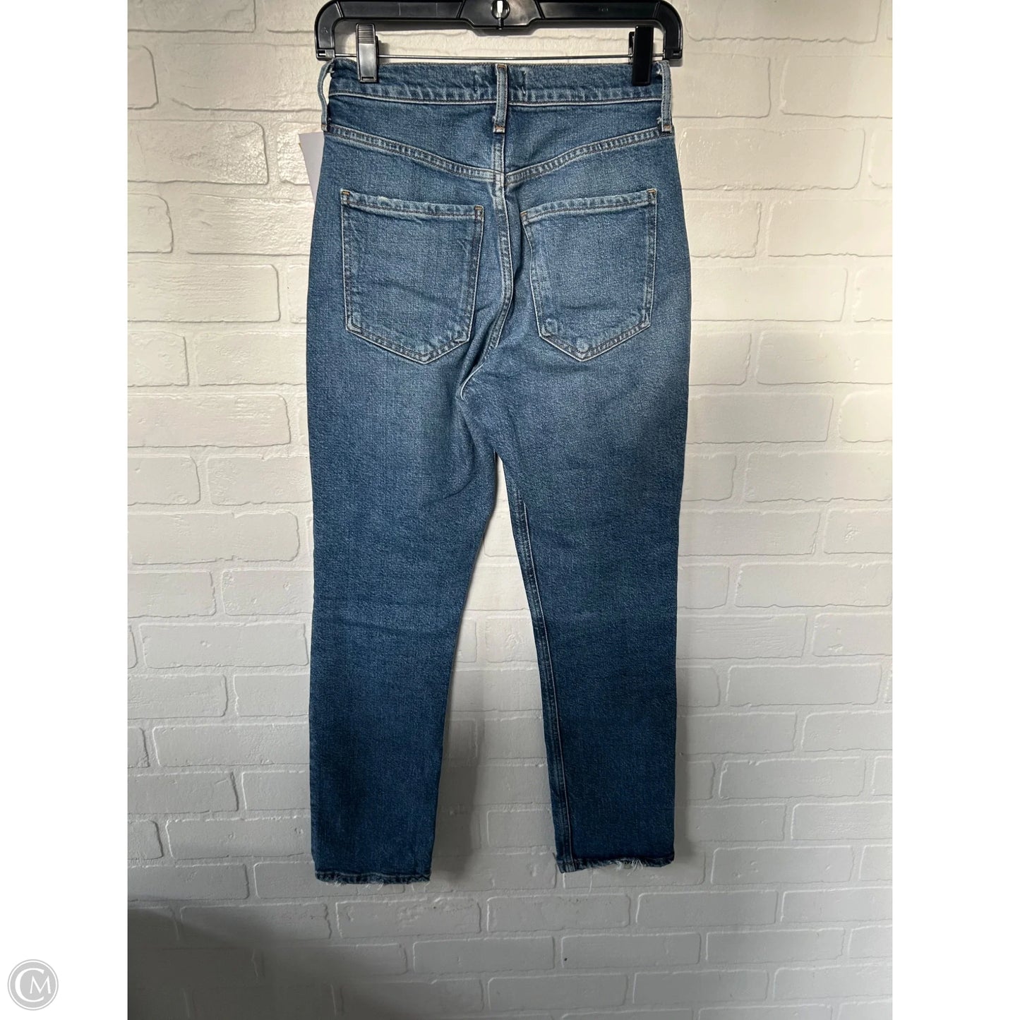 Jeans Straight By Agolde In Blue Denim, Size: 0