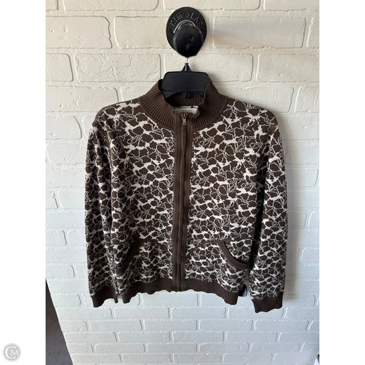 Sweater By Title Nine In Brown & Cream, Size: L