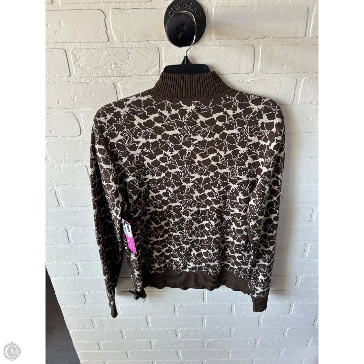 Sweater By Title Nine In Brown & Cream, Size: L