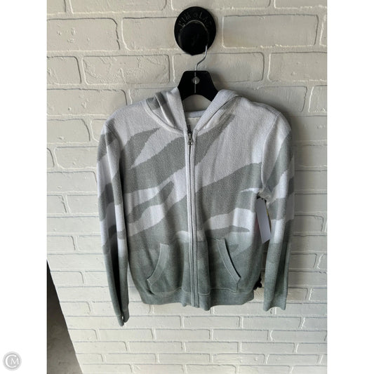 Sweater Cardigan By Barefoot Dreams In Grey & White, Size: Xs