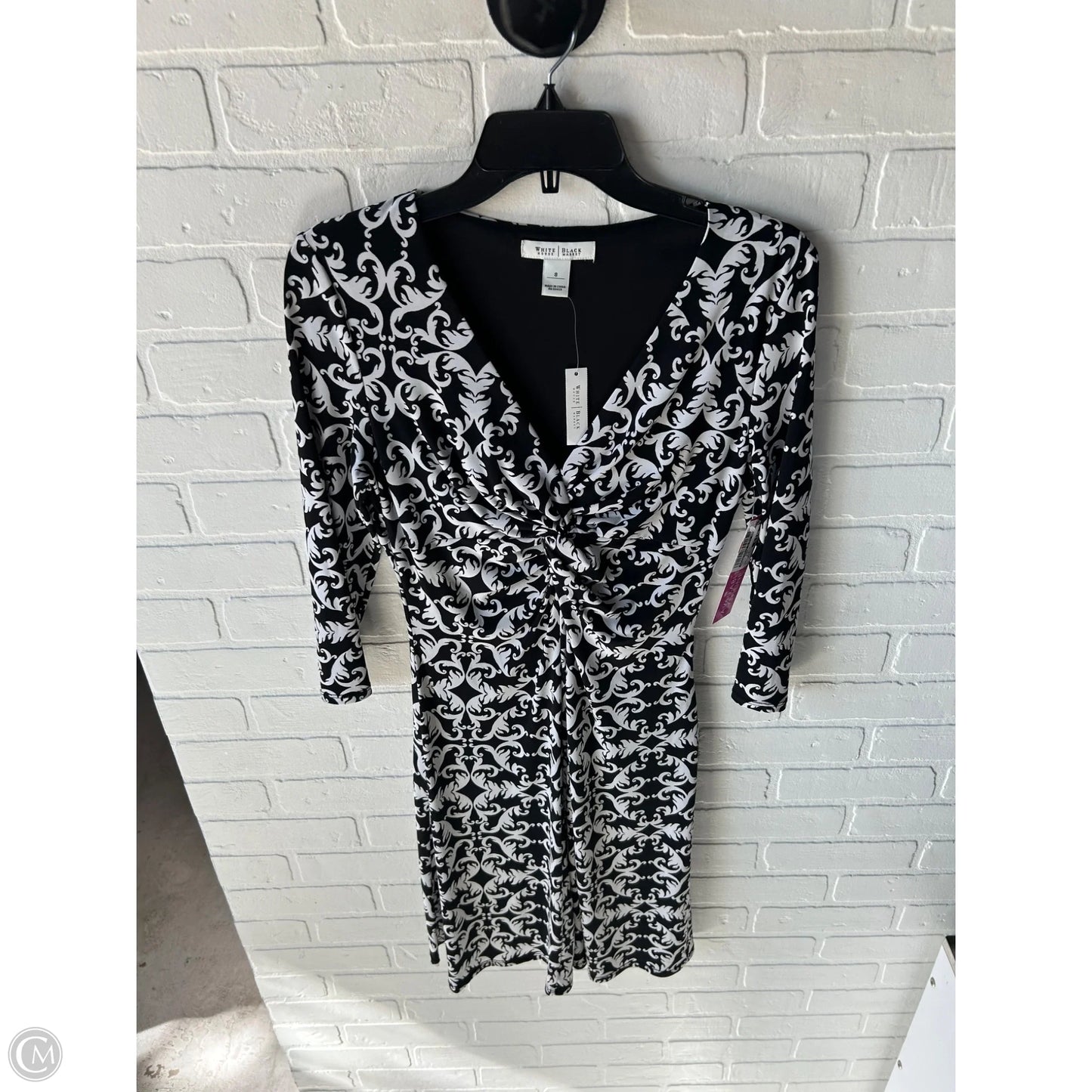 Dress Work By White House Black Market In Black & White, Size: M