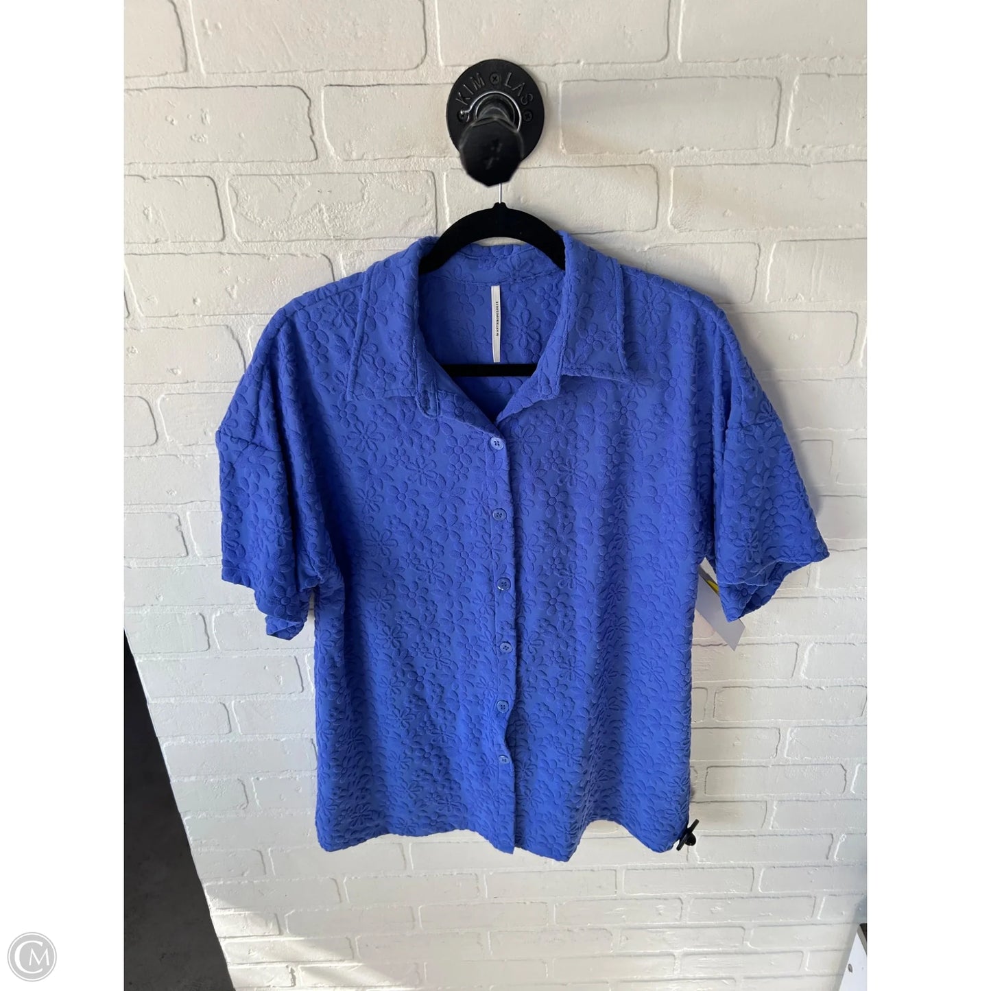 Tunic Short Sleeve By Anthropologie In Blue, Size: S