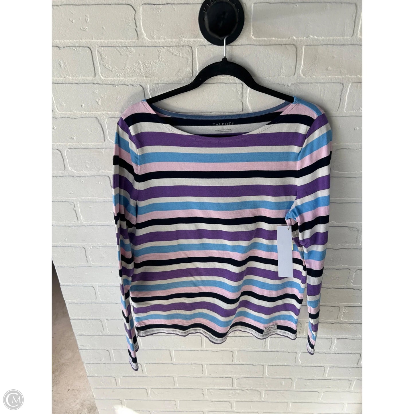 Top Long Sleeve By Talbots In Blue & Purple, Size: L