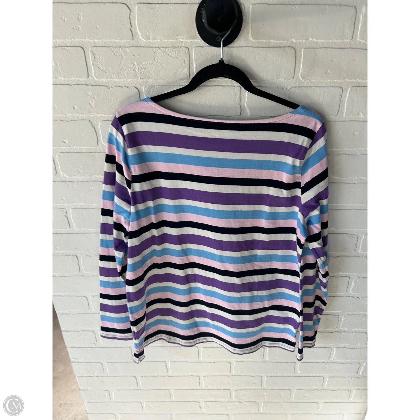 Top Long Sleeve By Talbots In Blue & Purple, Size: L