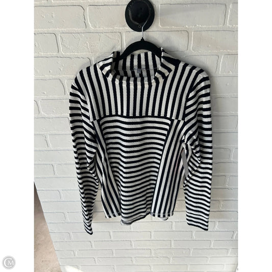 Top Long Sleeve By Talbots In Black & White, Size: L