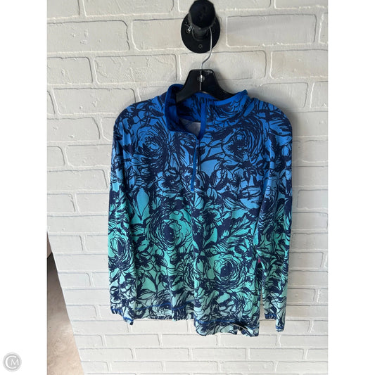 Sweatshirt Collar By Talbots In Blue, Size: L