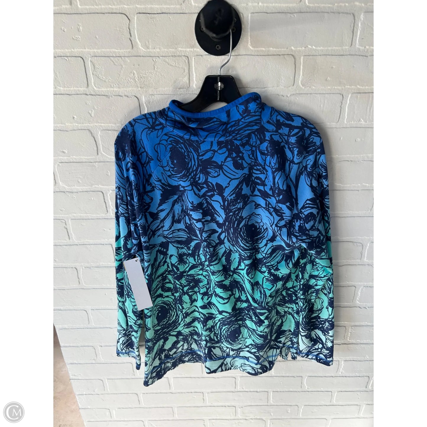 Sweatshirt Collar By Talbots In Blue, Size: L