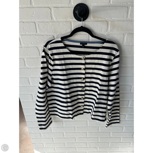 Cardigan By Talbots In Blue & White, Size: L
