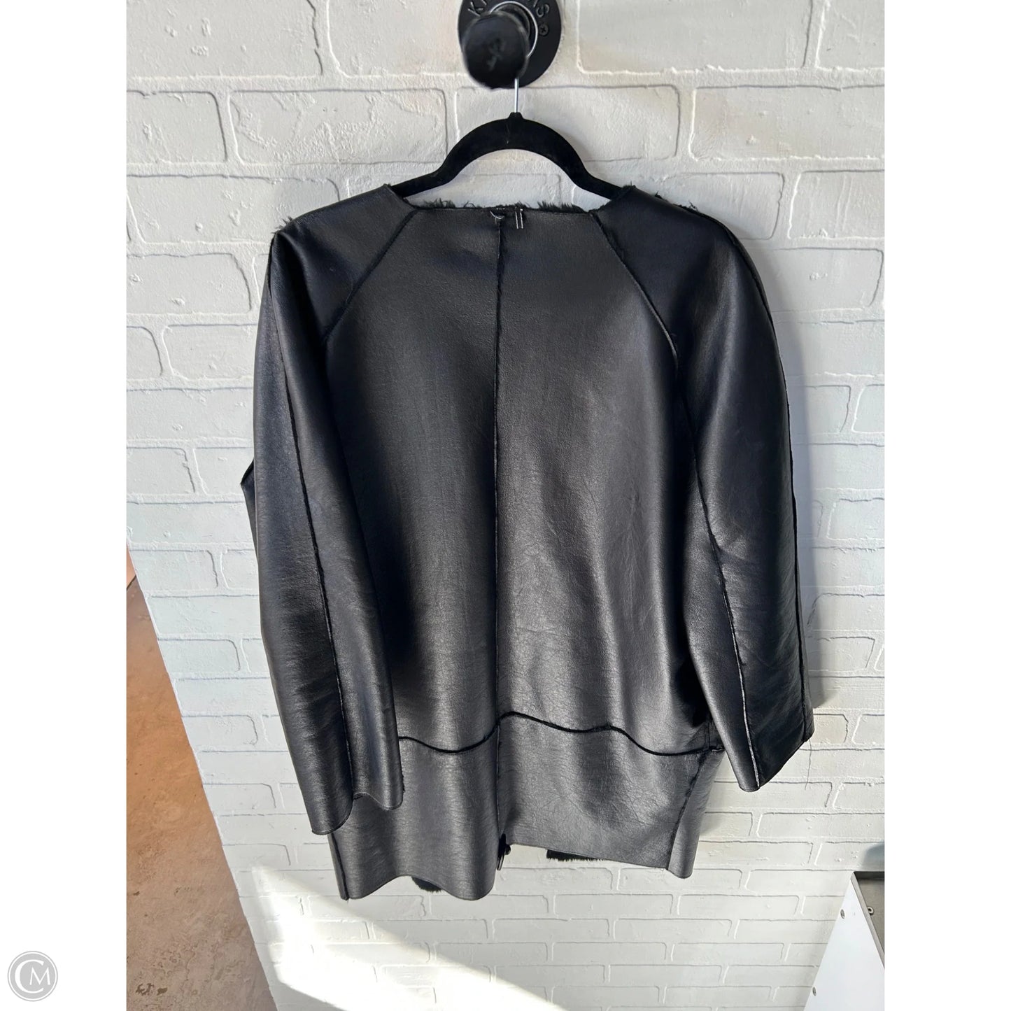 Coat Faux Fur & Sherpa By Clothes Mentor In Black, Size: Xl