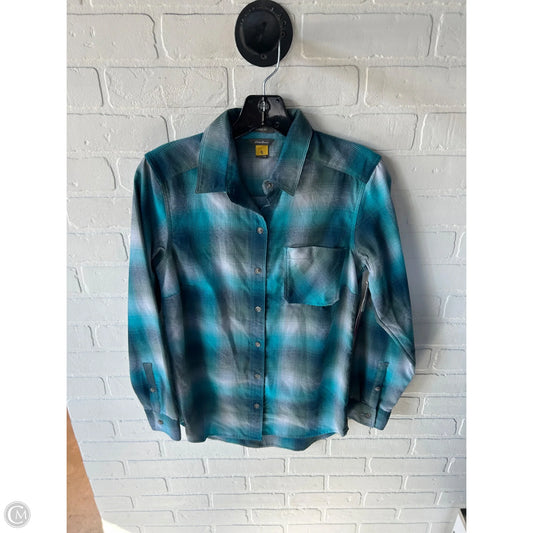Top Long Sleeve By Eddie Bauer In Blue, Size: Xs