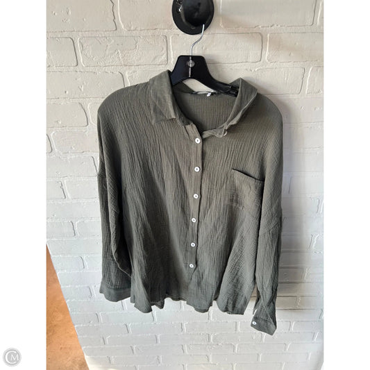 Top Long Sleeve By Automet In Green, Size: M