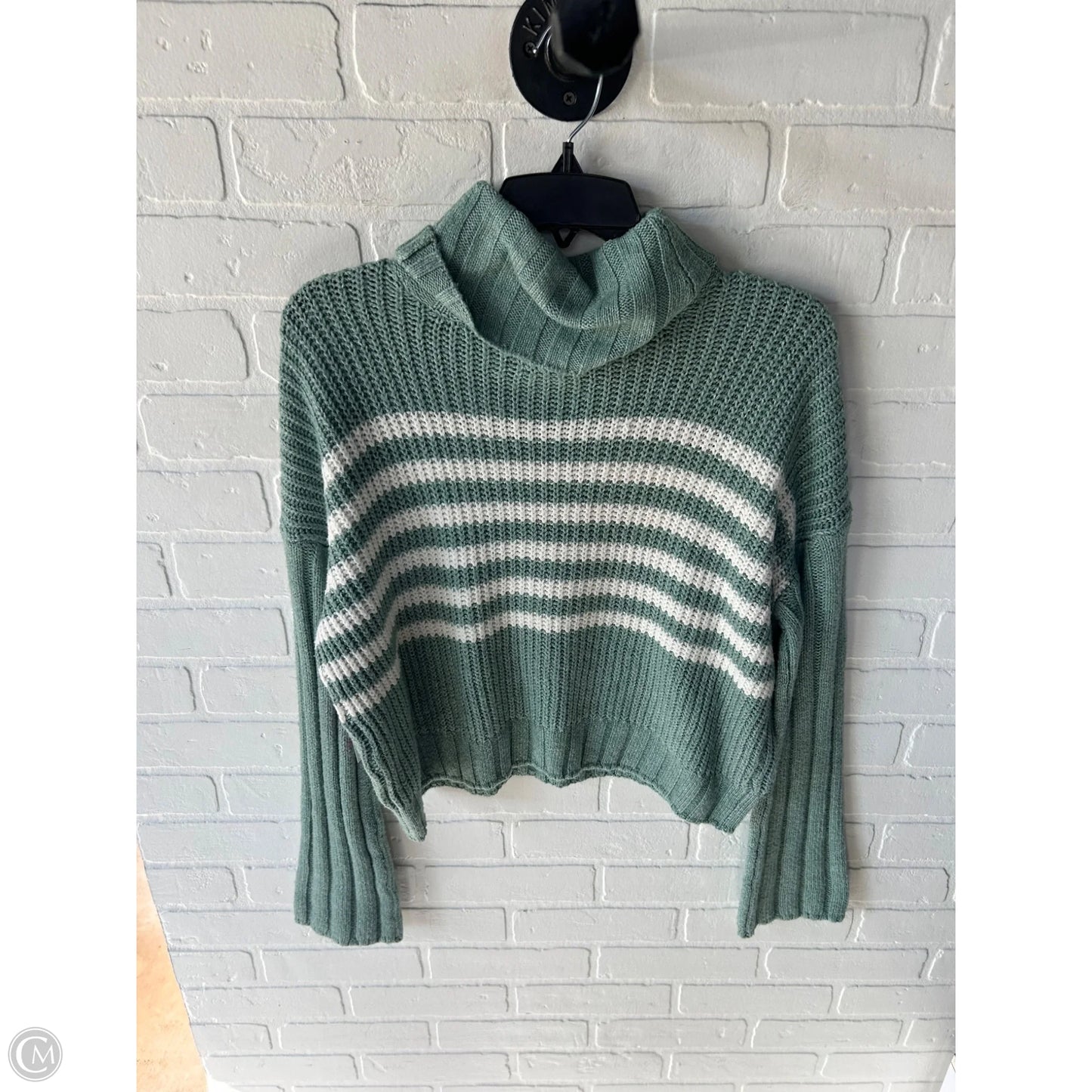 Sweater By So In Green & White, Size: S