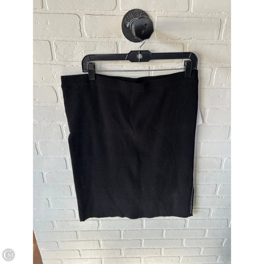 Skirt Midi By Clothes Mentor In Black & Silver, Size: 16