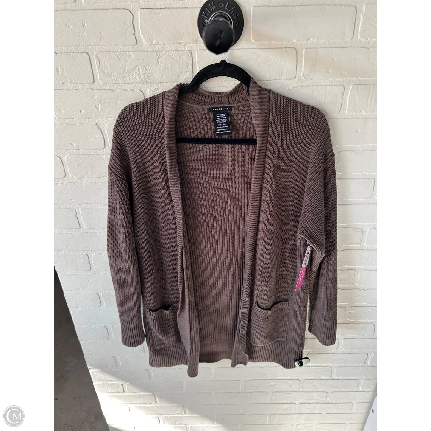 Sweater Cardigan By Clothes Mentor In Brown, Size: Xxl