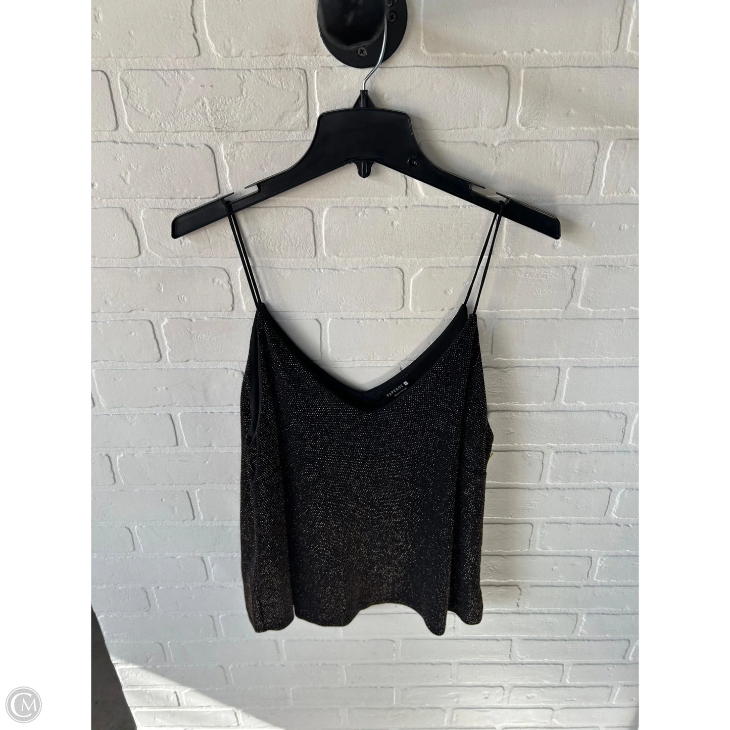 Top Sleeveless By Clothes Mentor In Black & Gold, Size: L