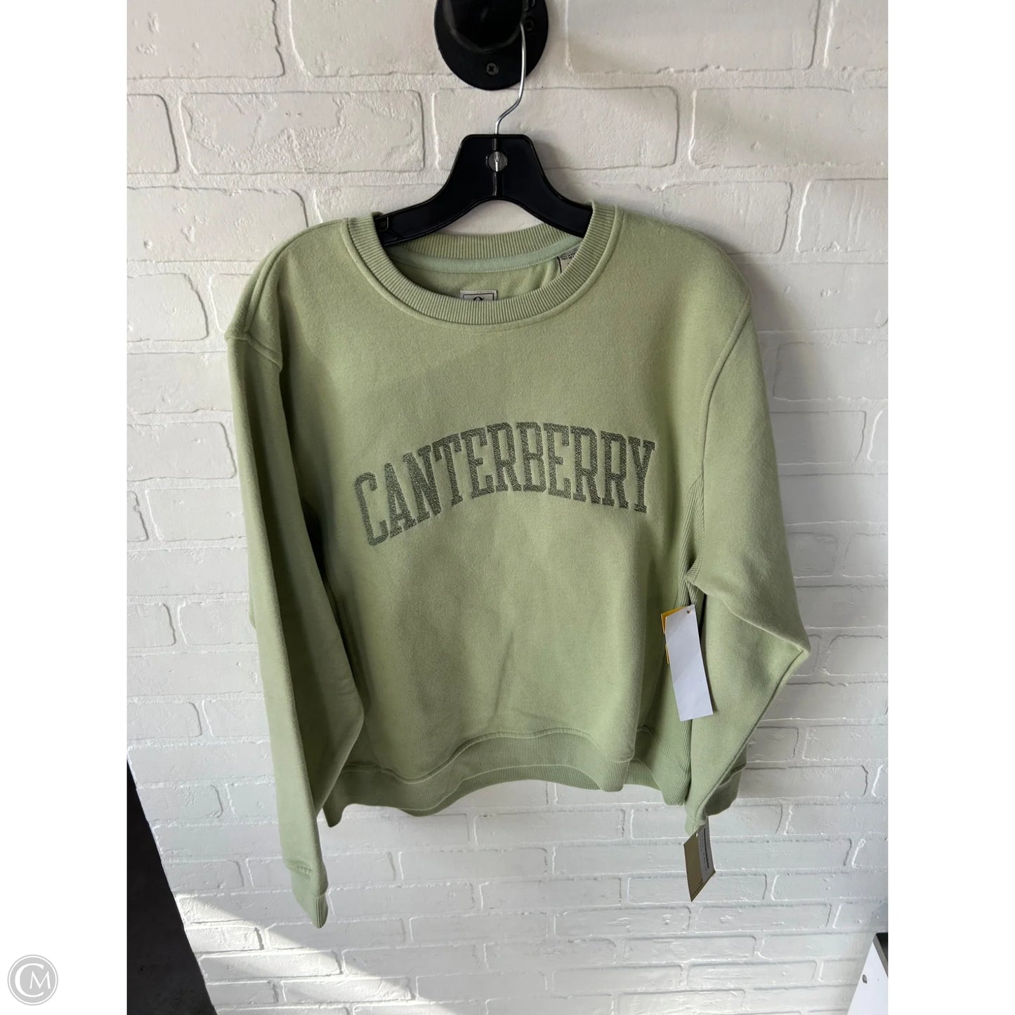 Sweatshirt Crewneck By Clothes Mentor In Green, Size: L