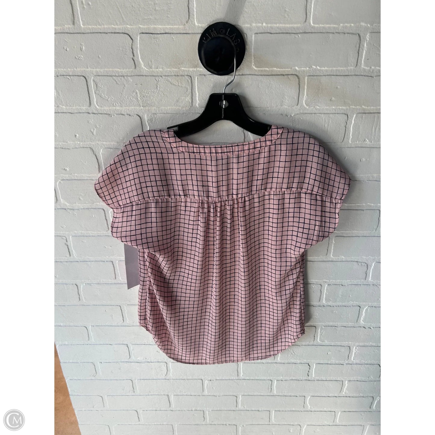 Top Short Sleeve By Banana Republic In Blue & Pink, Size: Xs