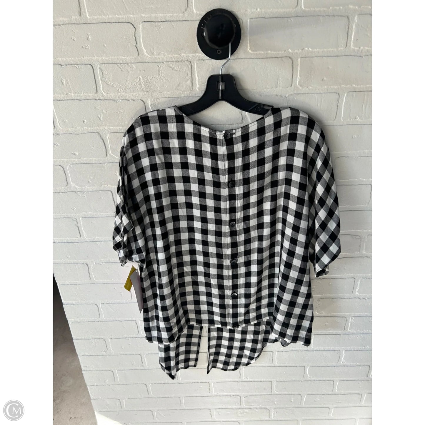 Top Short Sleeve By Madewell In Black & White, Size: Xl