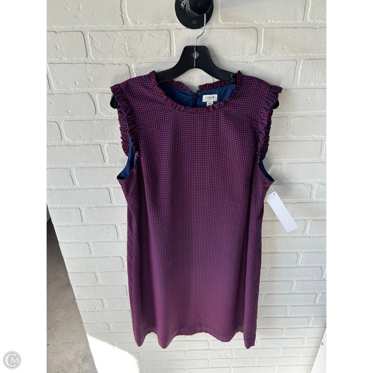 Dress Work By J. Crew In Blue & Orange, Size: Xl