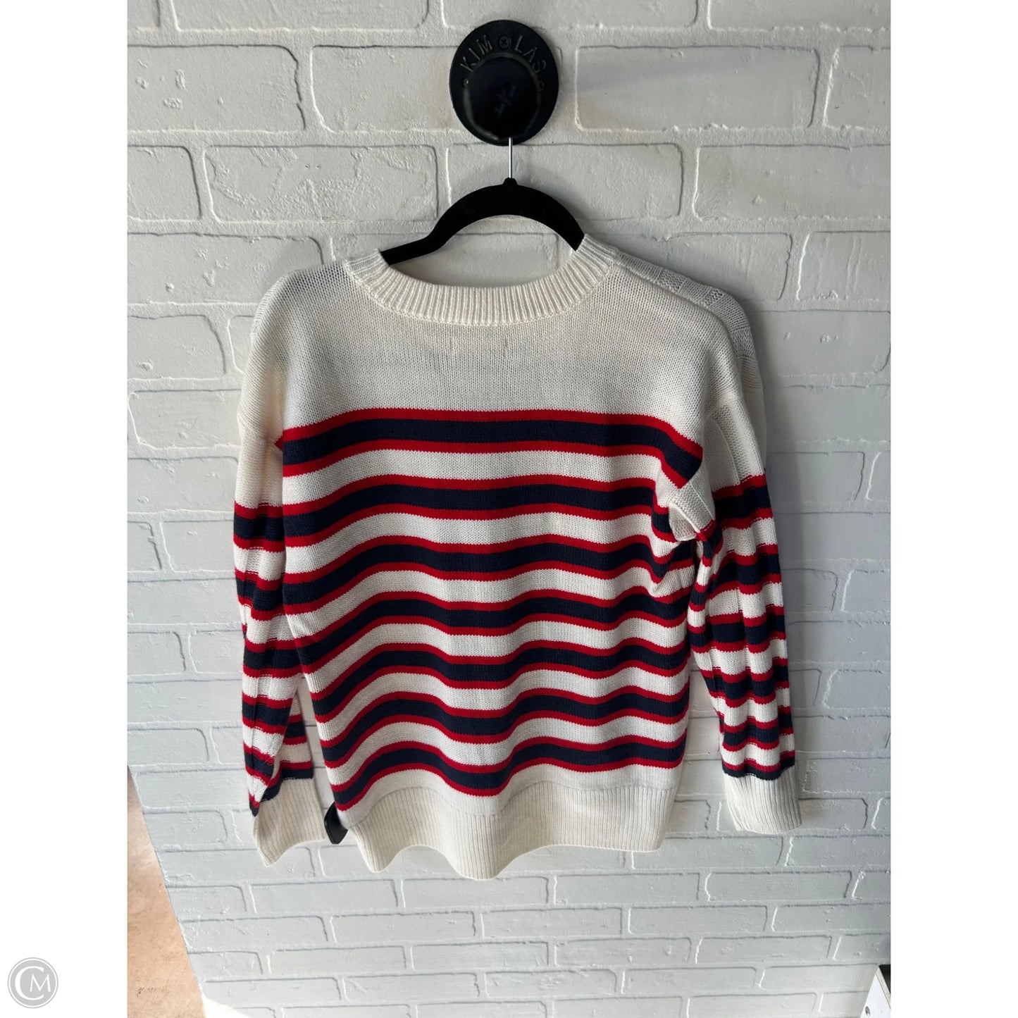 Sweater By So In Blue & Red & White, Size: M