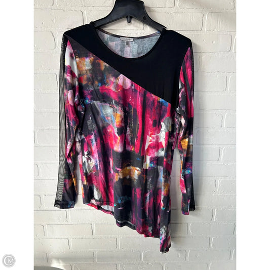 Top Long Sleeve By Clothes Mentor In Black & Pink, Size: L