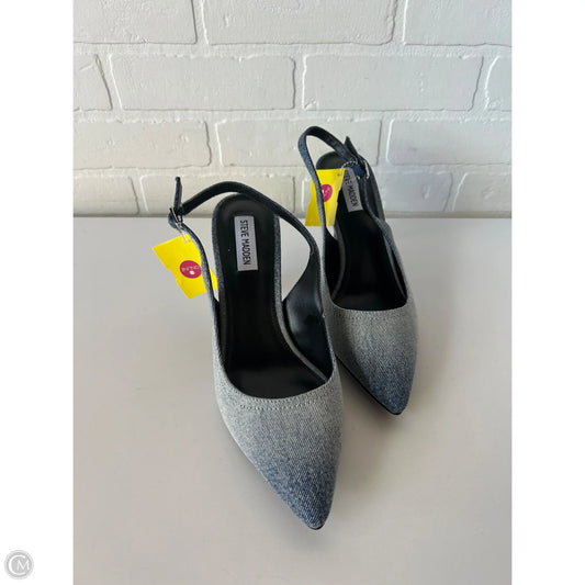 Shoes Heels Block By Steve Madden In Blue Denim, Size: 10