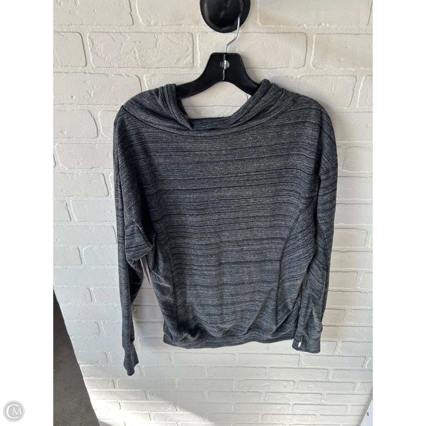 Athletic Top Long Sleeve Collar By Zella In Grey, Size: M