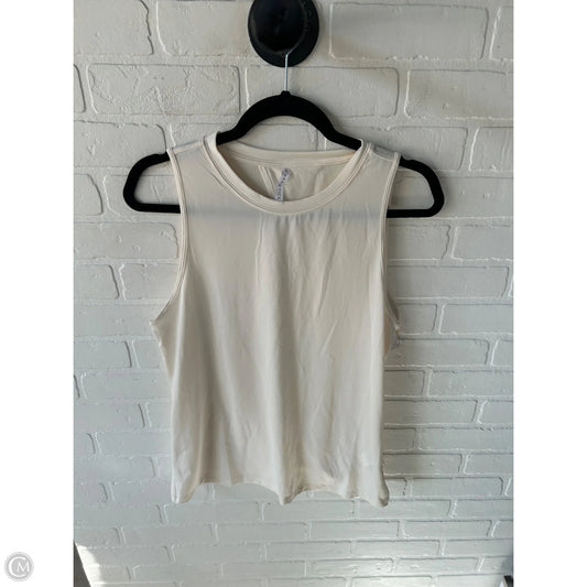 Athletic Tank Top By Fabletics In Cream, Size: M
