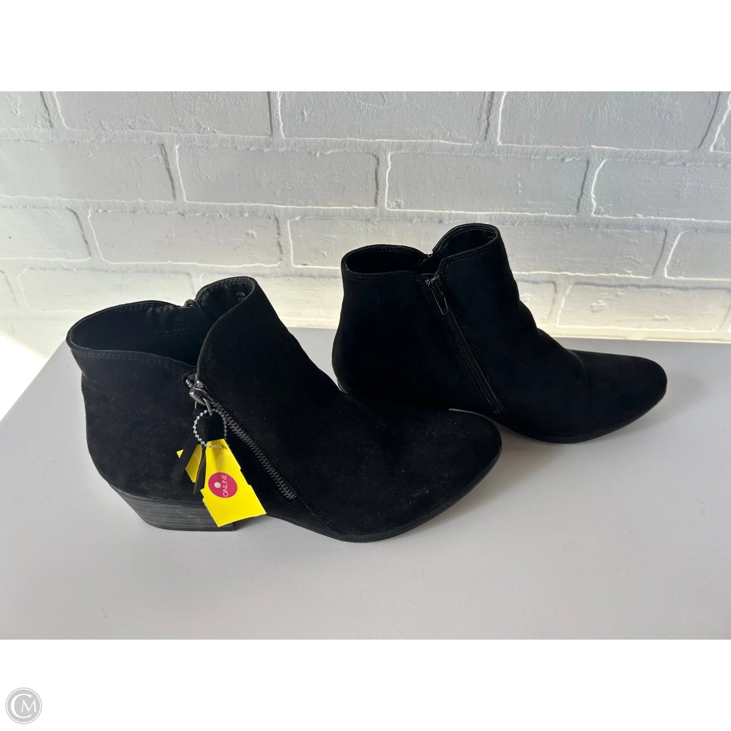 Boots Ankle Heels By Esprit In Black, Size: 11