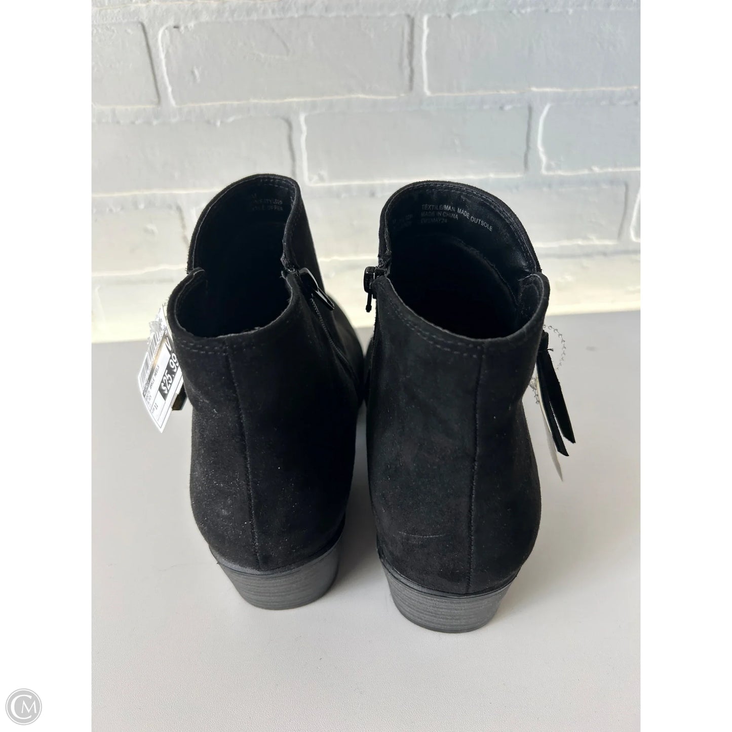 Boots Ankle Heels By Esprit In Black, Size: 11