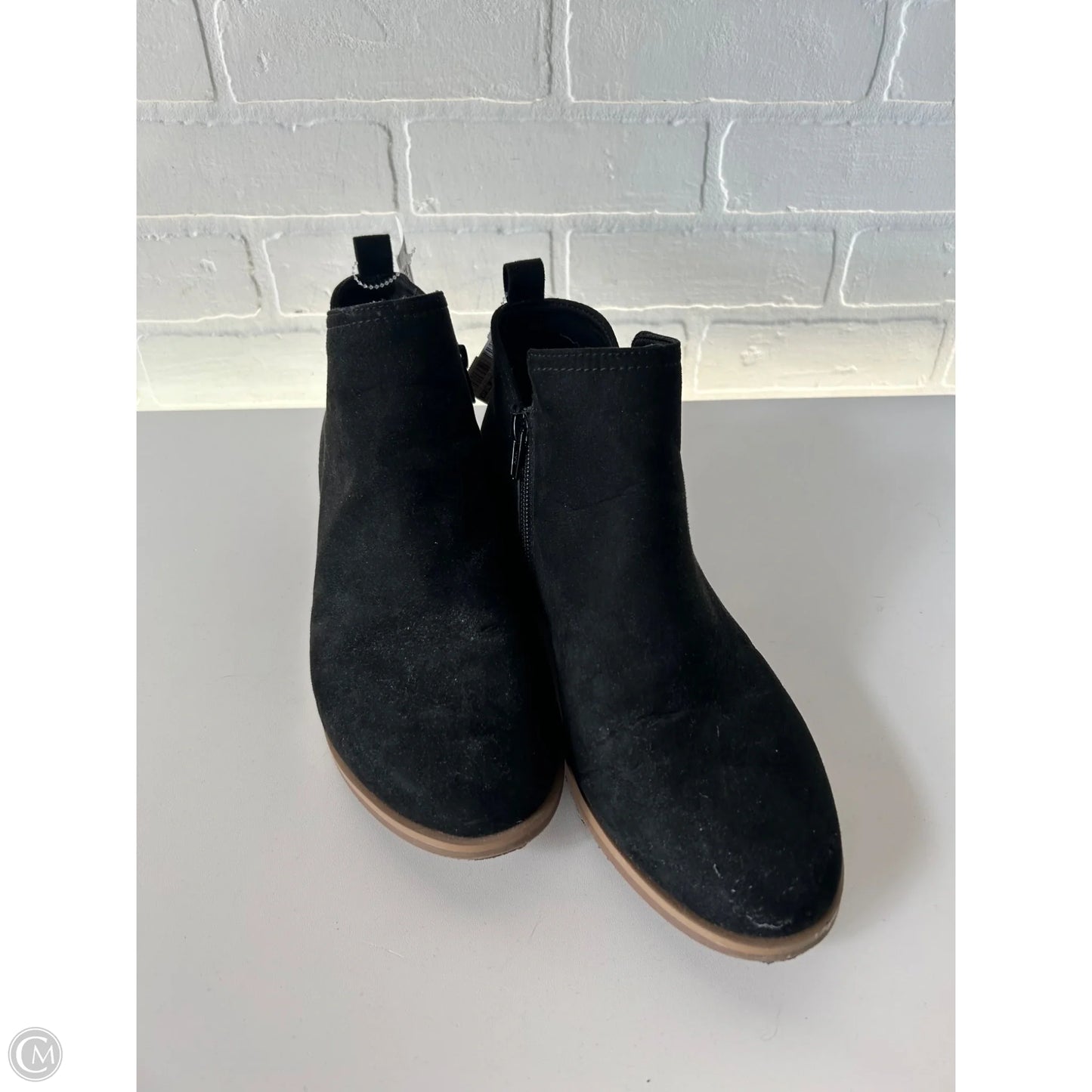 Boots Ankle Flats By Time And Tru In Black, Size: 11