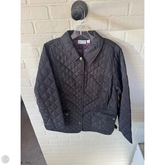 Coat Puffer & Quilted By Joan Rivers In Black, Size: L