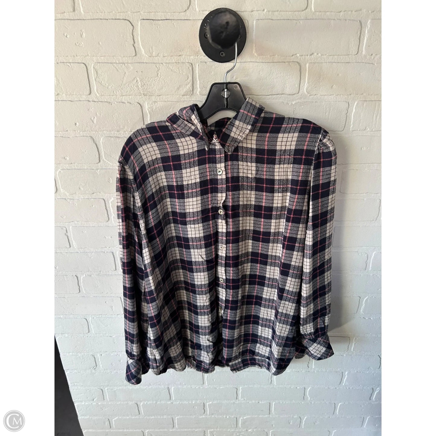 Top Long Sleeve By Clothes Mentor In Blue & Pink, Size: Xl