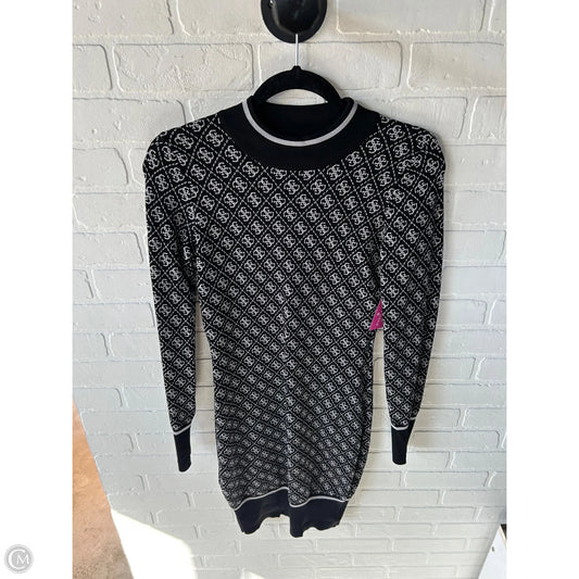 Dress Sweater By Guess In Black & Grey, Size: M