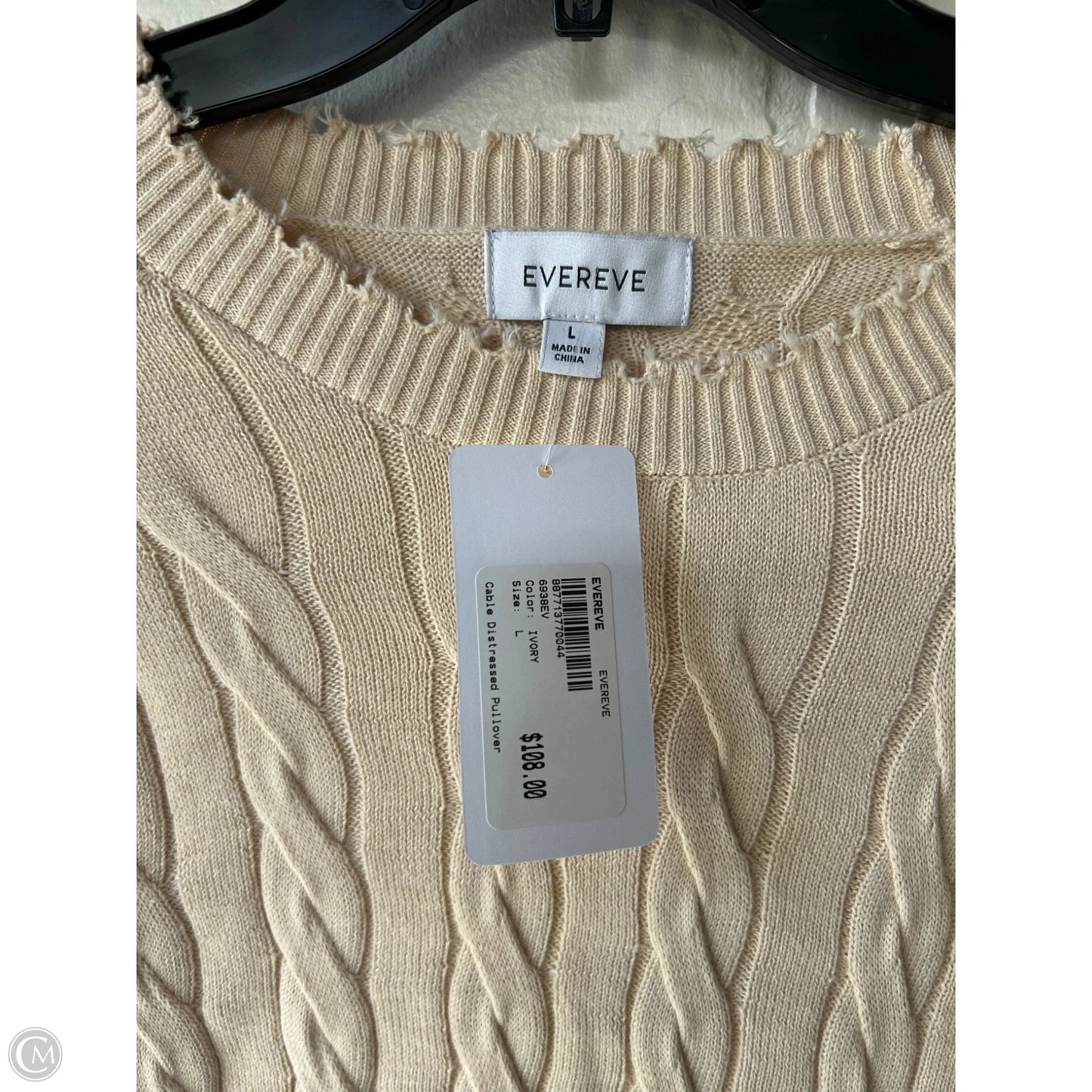 Sweater By Evereve In Tan, Size: L