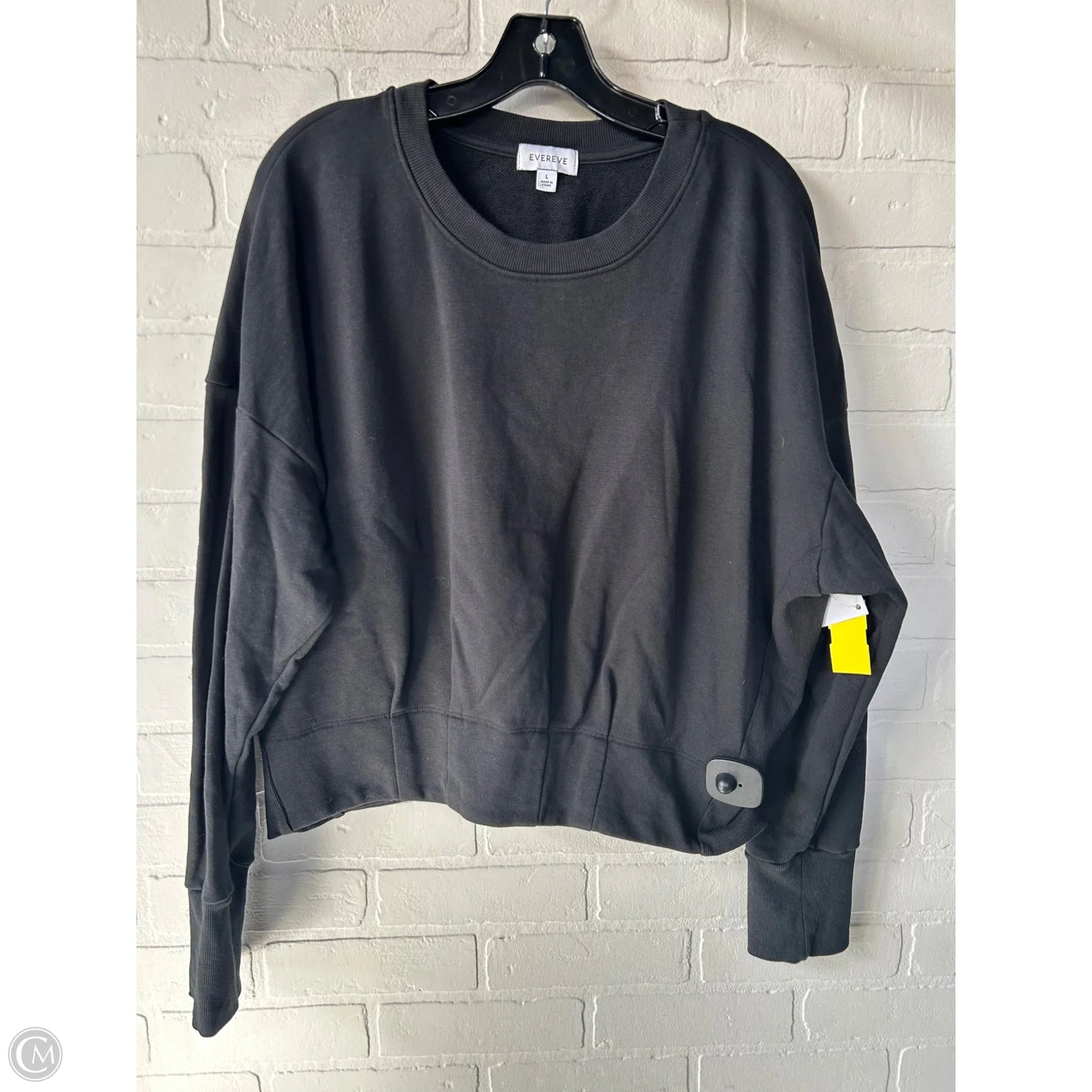Sweatshirt Crewneck By Evereve In Black, Size: L