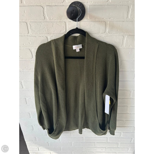 Sweater Cardigan By Belle By Kim Gravel In Green, Size: L