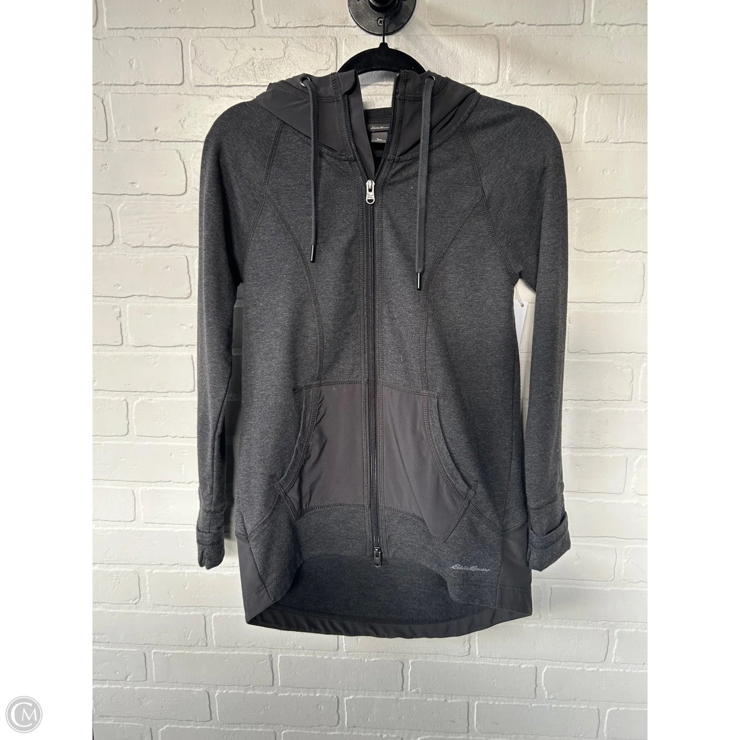 Sweatshirt Hoodie By Eddie Bauer In Grey, Size: Xs