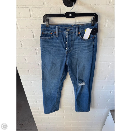Jeans Straight By Levis In Blue Denim, Size: 6