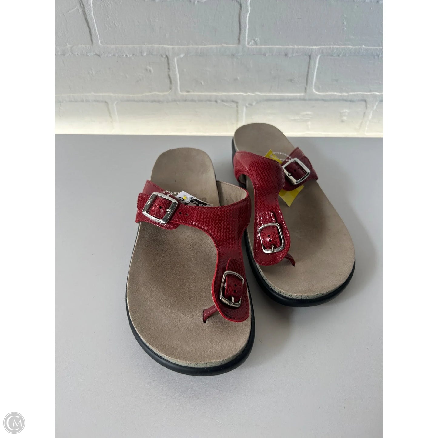 Sandals Flip Flops By Sas In Red, Size: 9.5