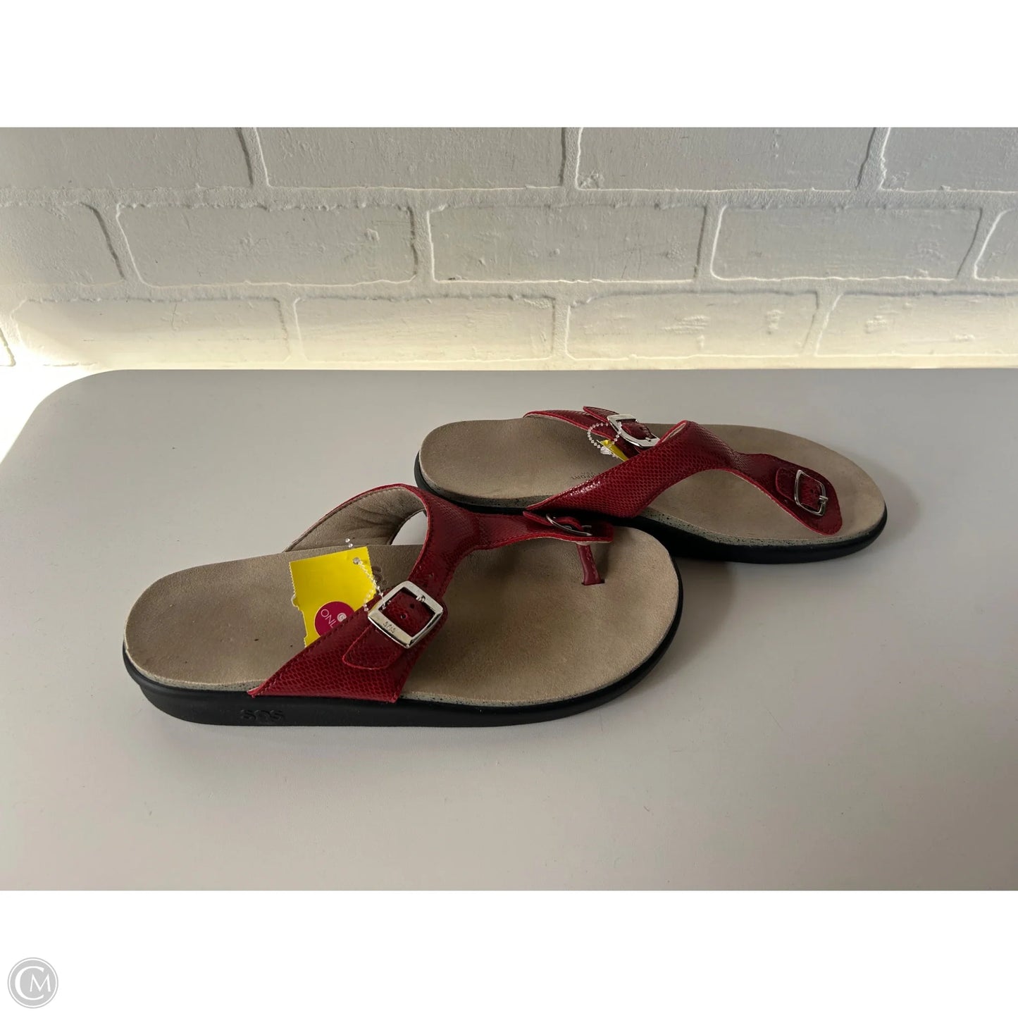Sandals Flip Flops By Sas In Red, Size: 9.5