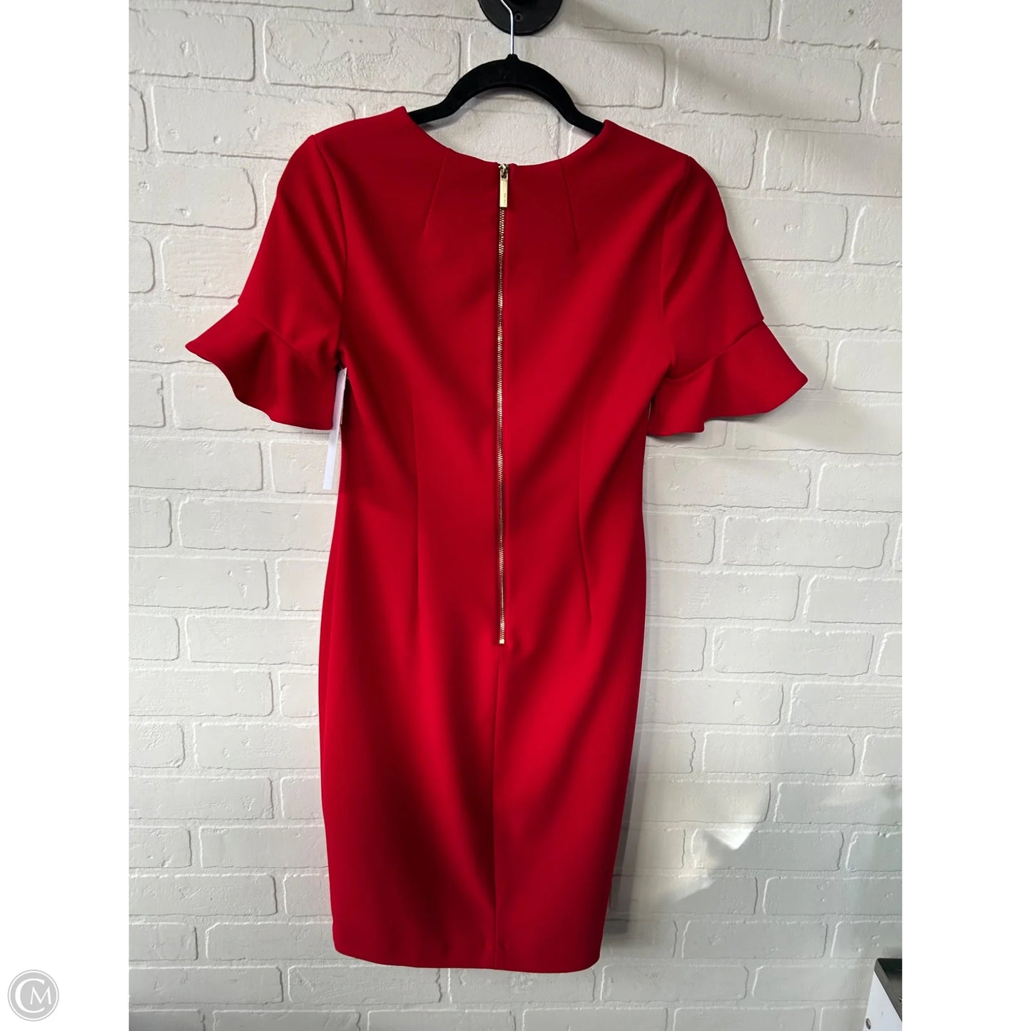 Dress Work By Calvin Klein In Red, Size: S