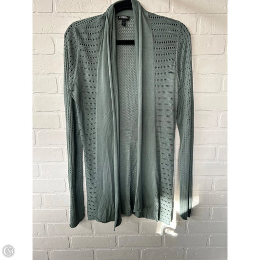 Sweater Cardigan By Express In Green, Size: L