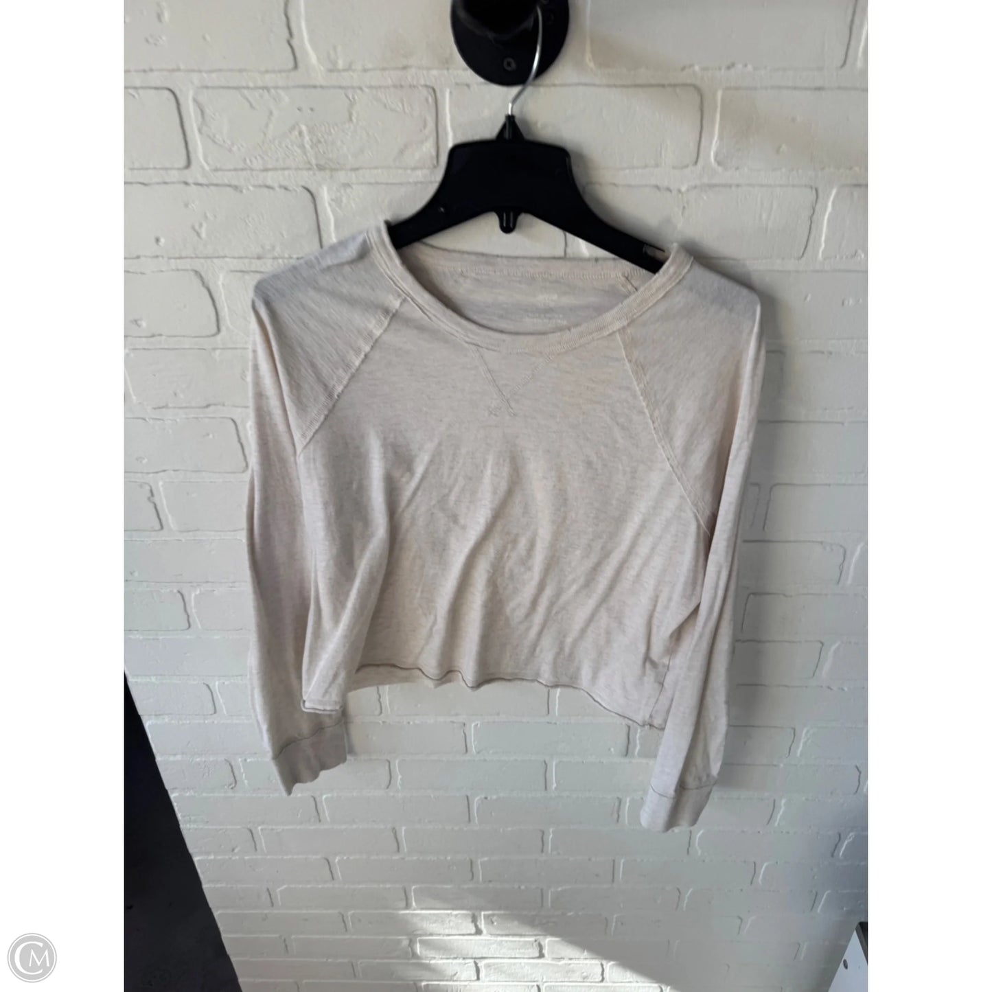 Top Long Sleeve Basic By Aerie In Cream, Size: Xs