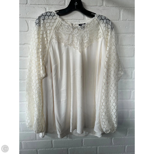 Top Long Sleeve By Torrid In Cream, Size: 1x