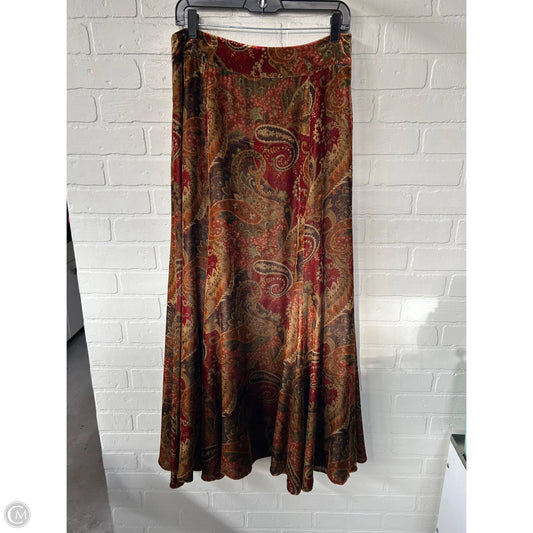 Skirt Maxi By Clothes Mentor In Brown & Red, Size: 12